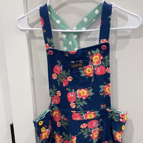 EUC Matilda Jane Clothing Size 14 Teen Tween Floral Flower Overalls MJC 2018 - Picture 7 of 11